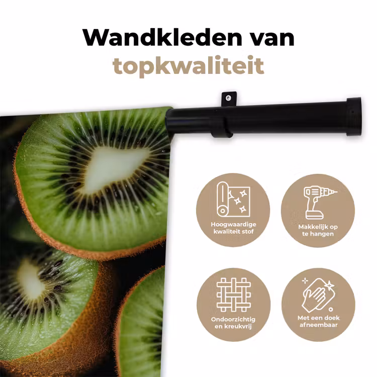 Wandkleed - Kiwi - Fruit - Groen — 3