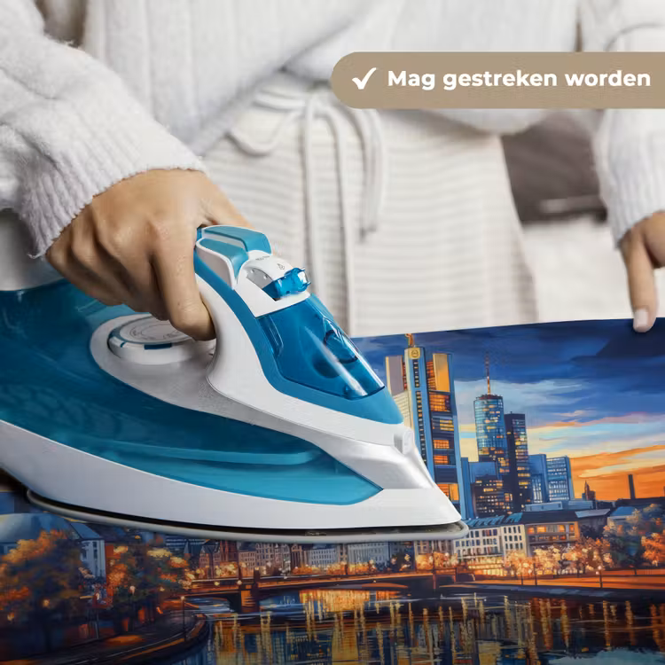 Wandkleed - Zonsondergang Frankfurt - Stad - Skyline - Water — 6