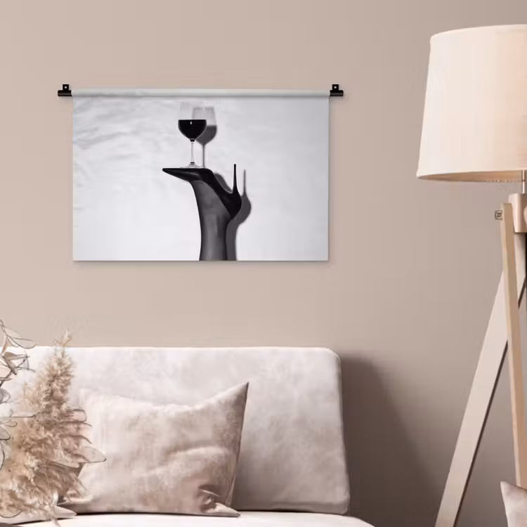 Wandkleed - Hak - Wijn - Minimalistisch - Zwart — 2