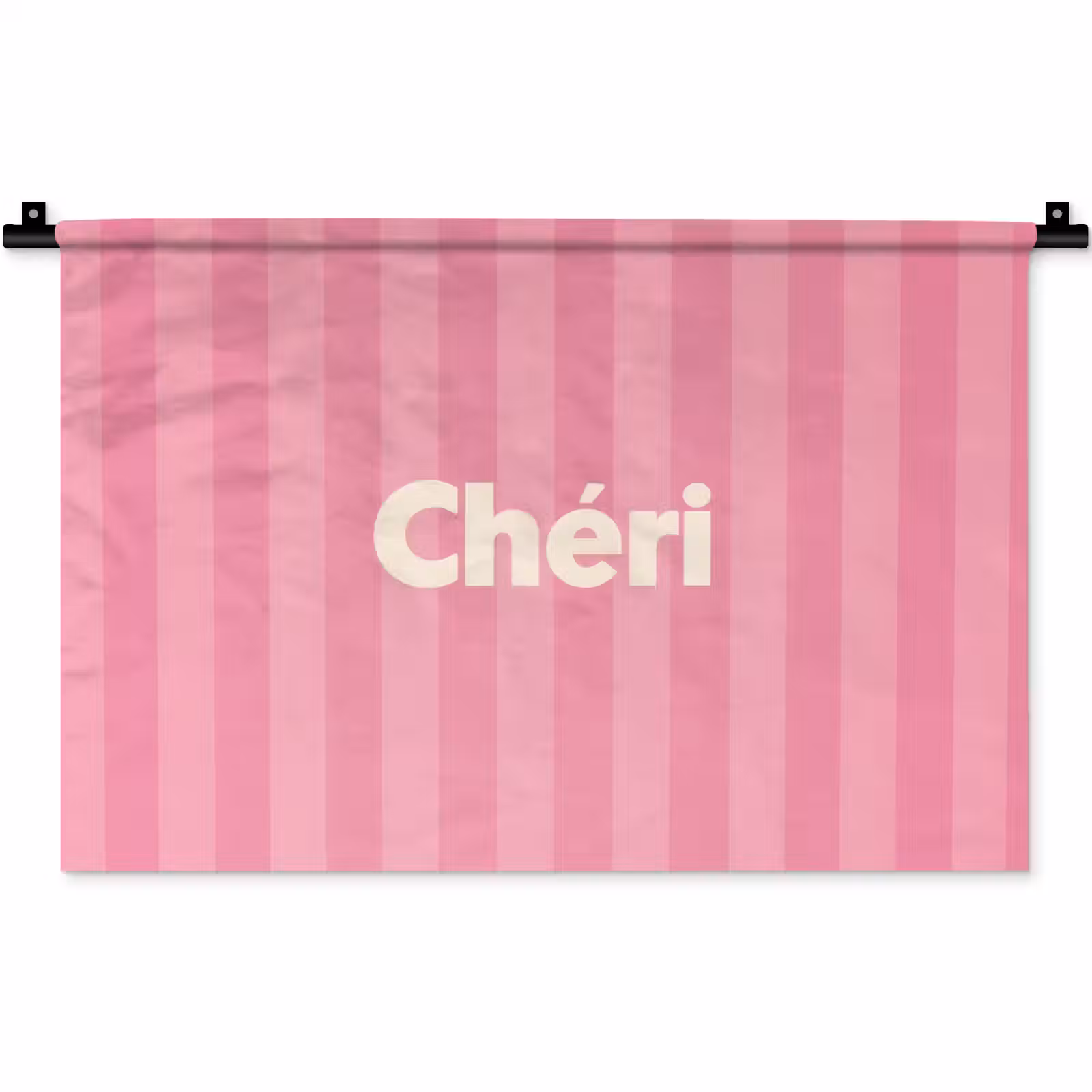 Wandkleed - Gestreept - Roze - Chéri — 1