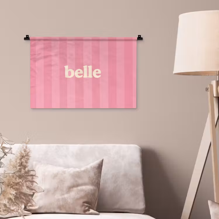 Wandkleed - Roze - Gestreept - Belle — 2