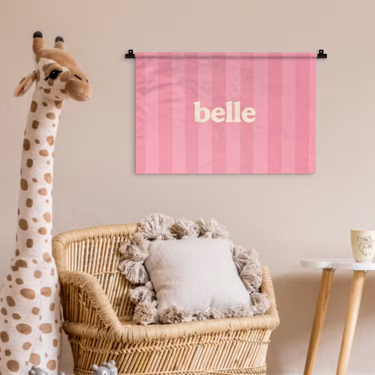 Wandkleed - Roze - Gestreept - Belle — 5