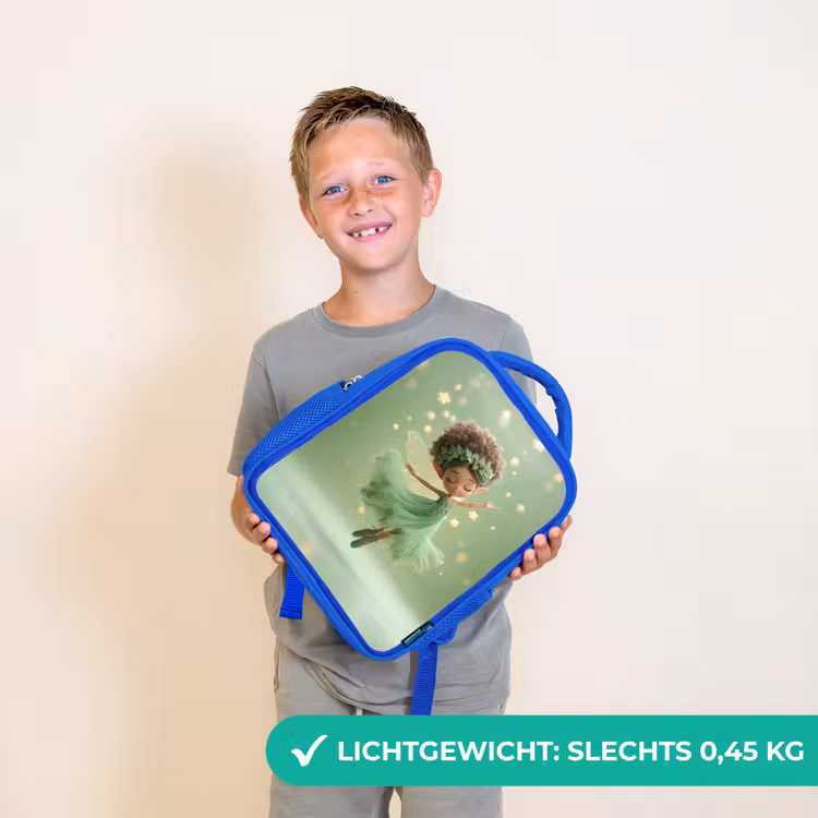 Rugzak kind - blauw - Dansende natuurfee in zwevende sterrenpracht — 2