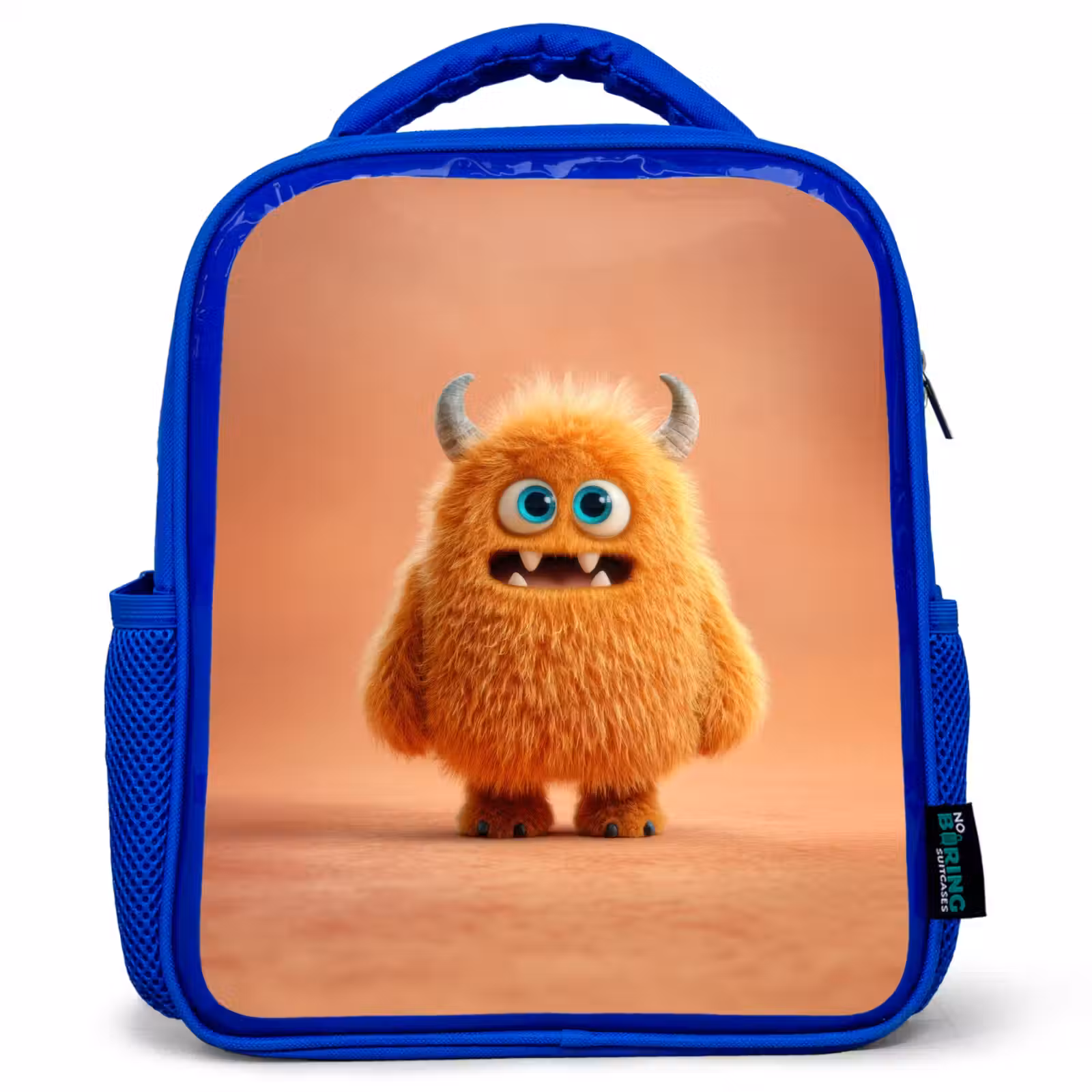 Rugzak kind - blauw - Knuffelmonster in herfstkleur — 1