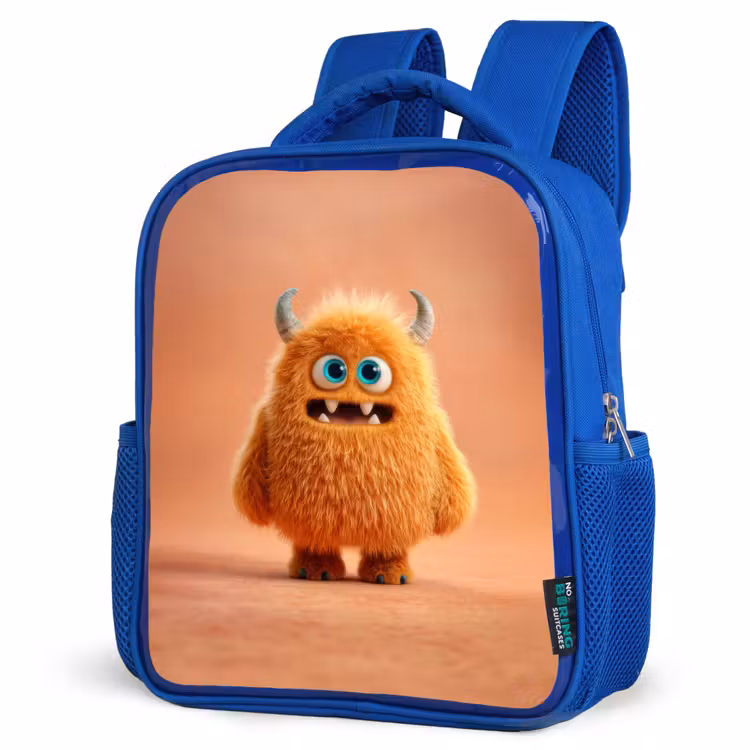 Rugzak kind - blauw - Knuffelmonster in herfstkleur — 7