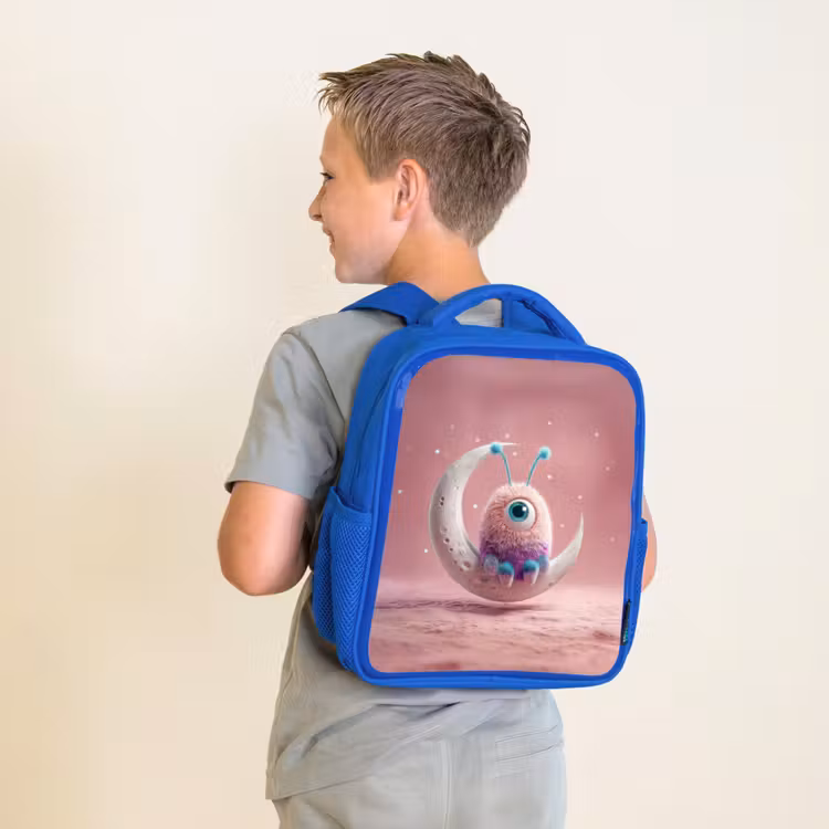 Rugzak kind - blauw - Maanwachter met één oog — 3