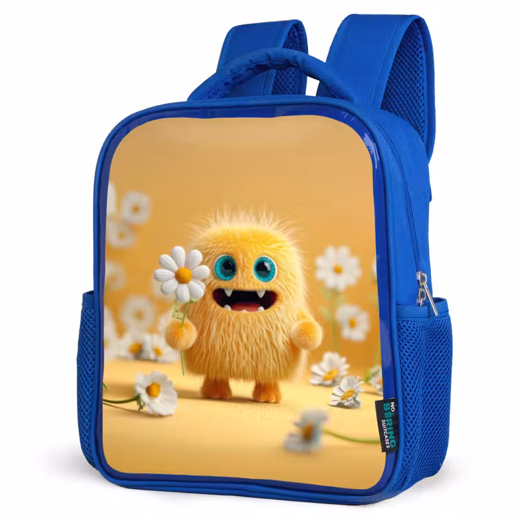 Rugzak kind - blauw - Zonneknuffel met madeliefje — 7