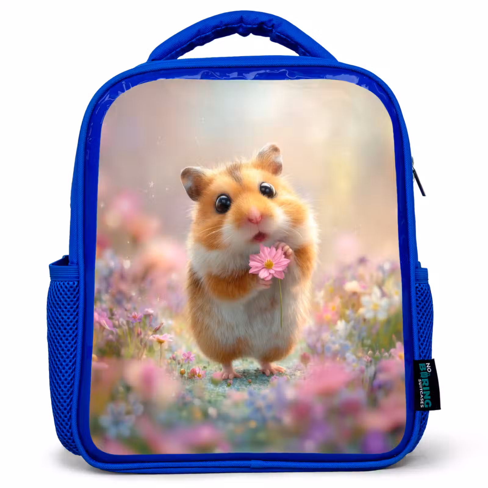 Rugzak kind - blauw - Bloemenliefde in hamsteroogjes — 1