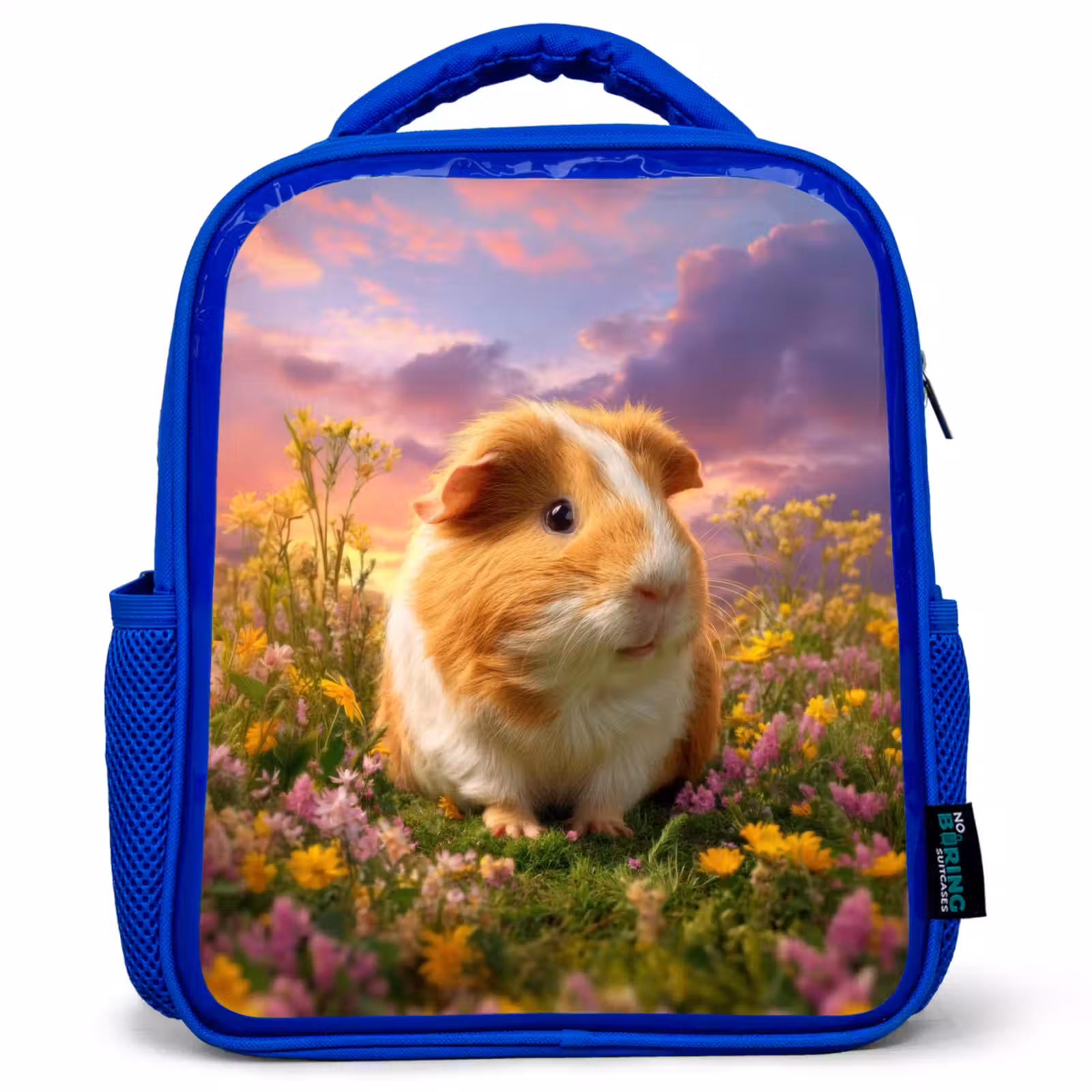 Rugzak kind - blauw - Cavia in zonsondergangsweide — 1