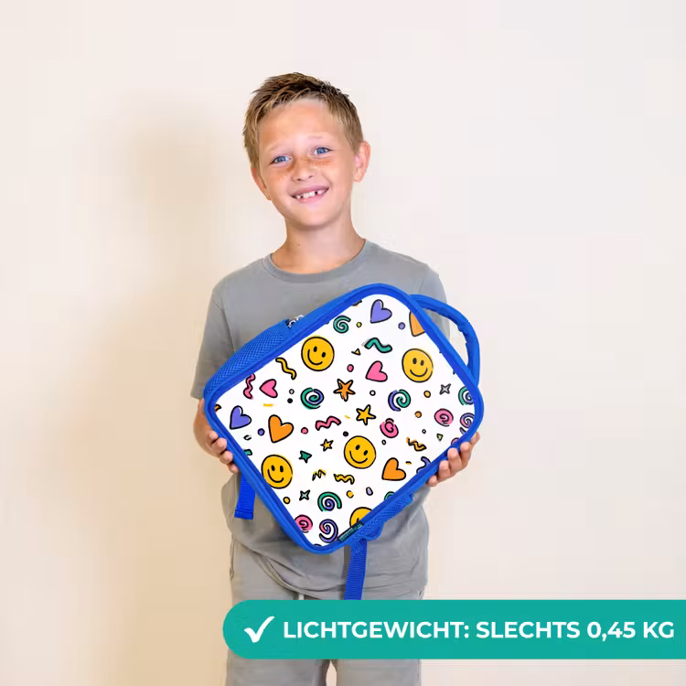Rugzak kind - blauw - Blije chaos in kleur — 2