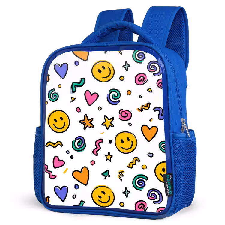 Rugzak kind - blauw - Blije chaos in kleur — 7
