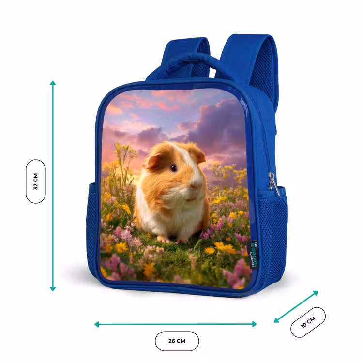 Rugzak kind - blauw - Cavia in zonsondergangsweide — 5