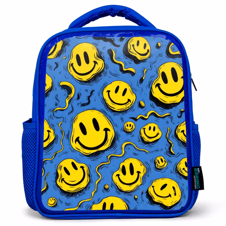 Rugzak kind - blauw - Smeltende glimlachen op blauw — 1