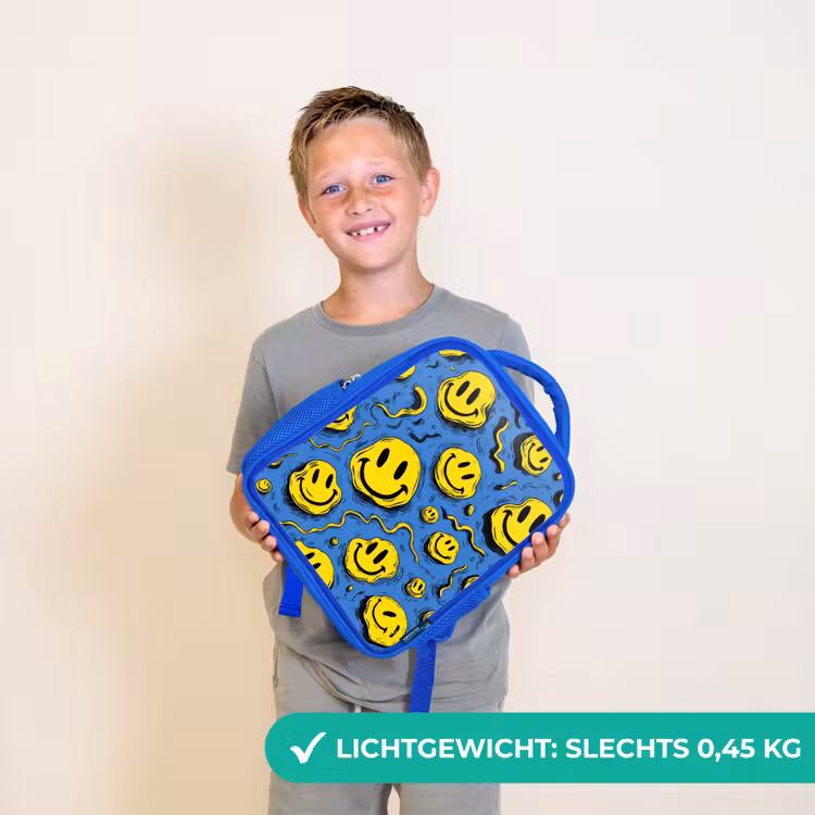 Rugzak kind - blauw - Smeltende glimlachen op blauw — 2