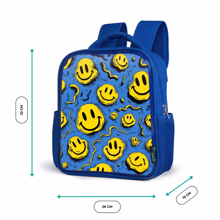 Rugzak kind - blauw - Smeltende glimlachen op blauw — 5