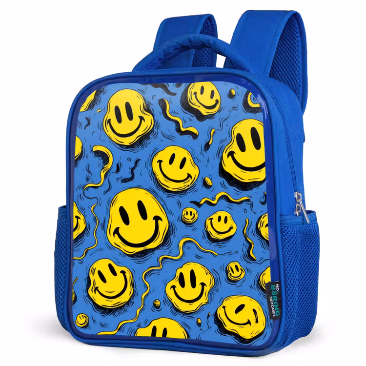 Rugzak kind - blauw - Smeltende glimlachen op blauw — 7