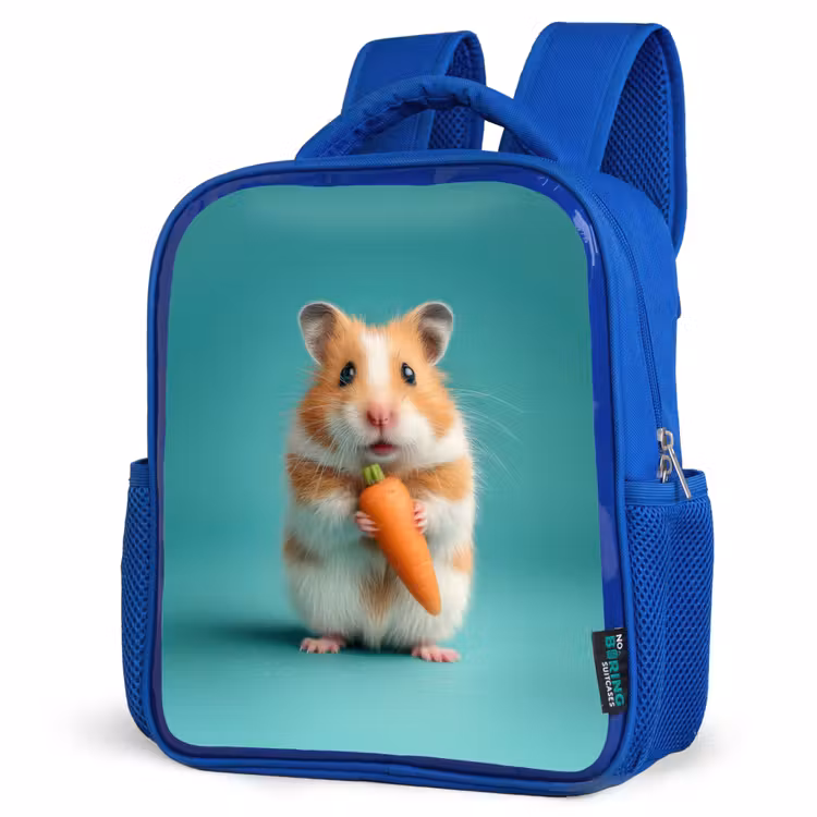 Rugzak kind - blauw - Wortelgeluk in hamstervorm — 7