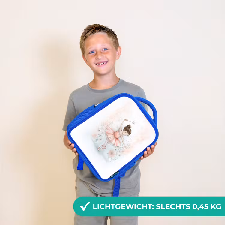 Rugzak kind - blauw - Ballerinafee in bloemenlicht — 2