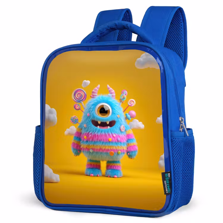 Rugzak kind - blauw - Snoepmonster in de wolken — 7