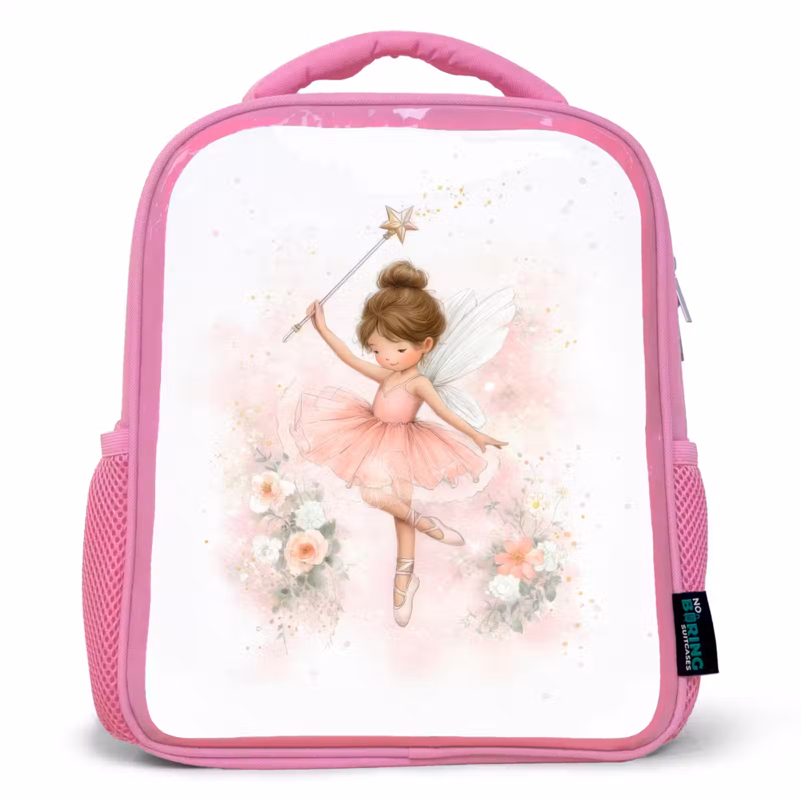Rugzak kind - roze - Lichte bloemenfee in roze tutu met toverstaf — 1