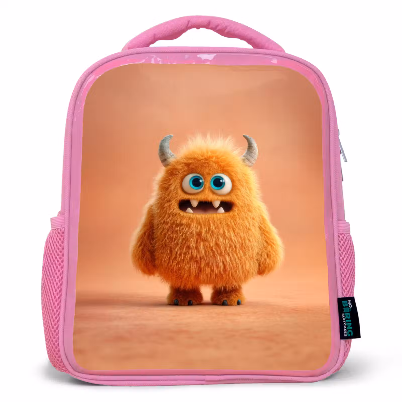 Rugzak kind - roze - Knuffelmonster in herfstkleur — 1