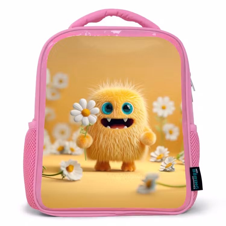 Rugzak kind - roze - Zonneknuffel met madeliefje — 1