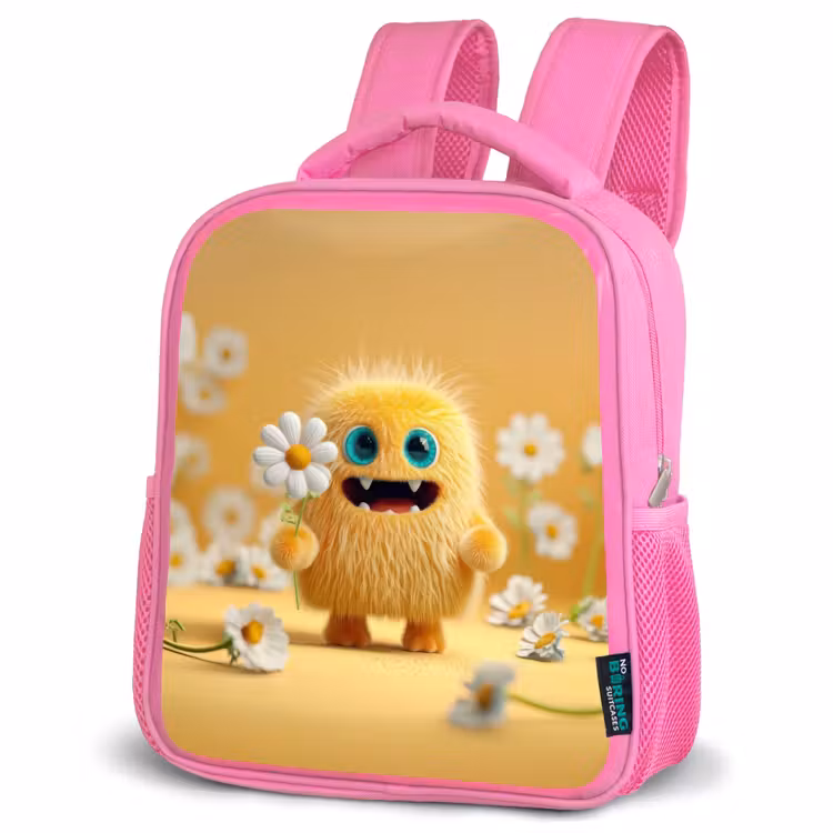 Rugzak kind - roze - Zonneknuffel met madeliefje — 4