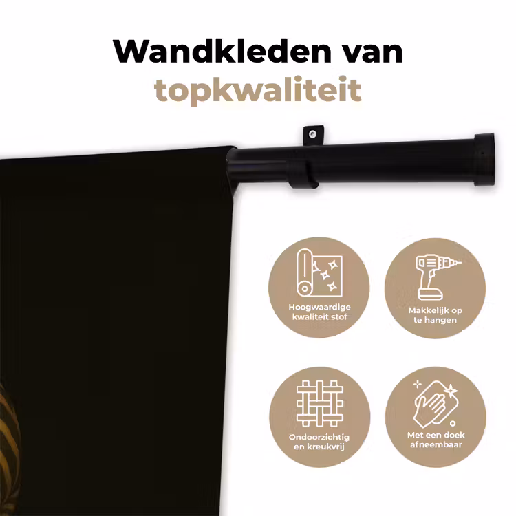 Wandkleed - Zebra - Strepen - Goud — 3
