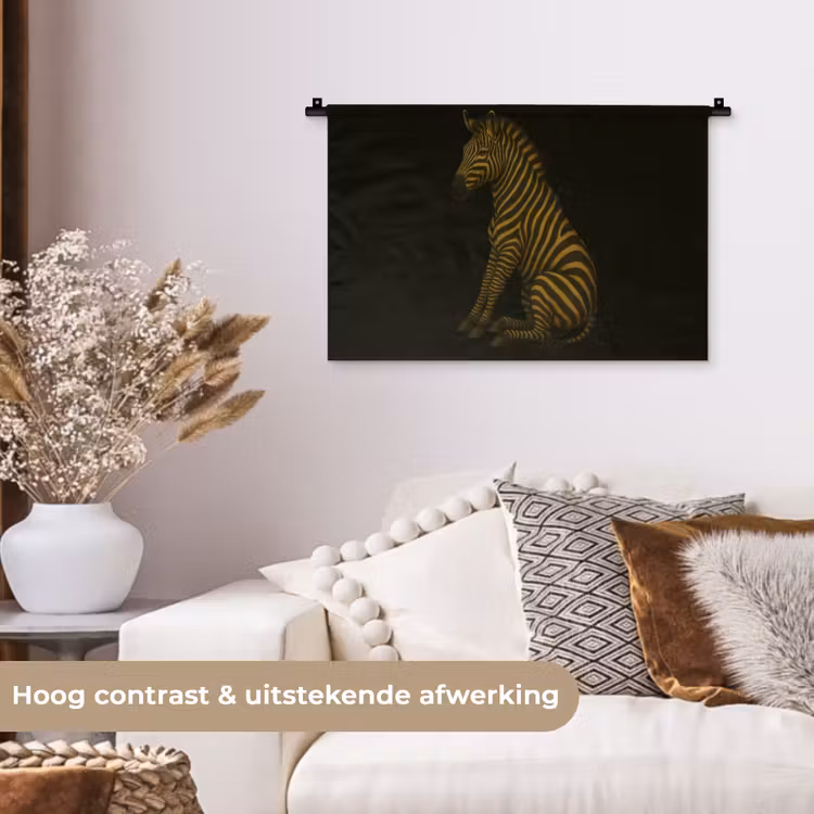 Wandkleed - Zebra - Strepen - Goud — 4