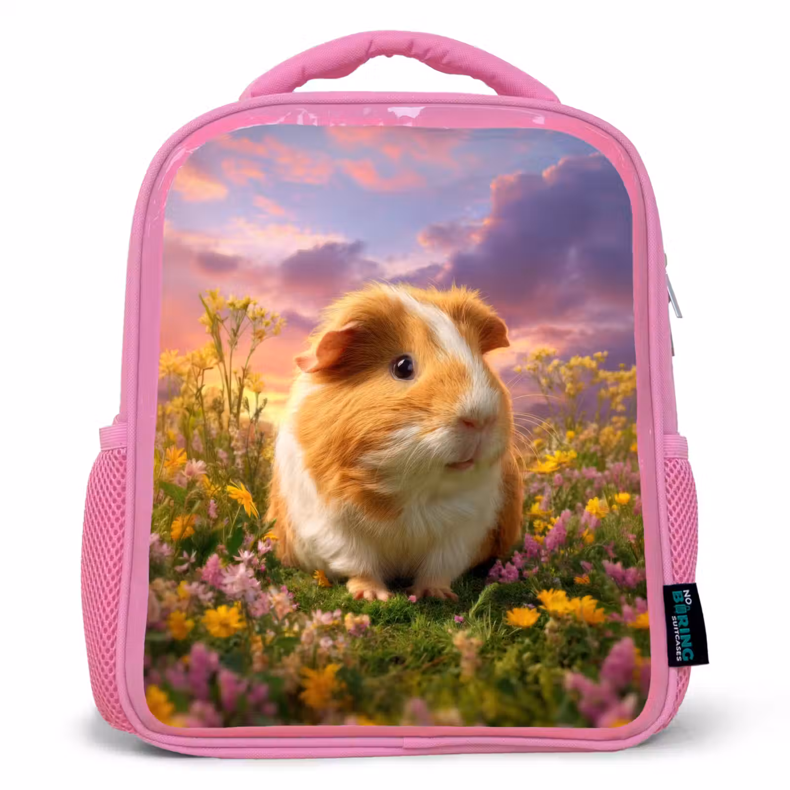 Rugzak kind - roze - Cavia in zonsondergangsweide — 1