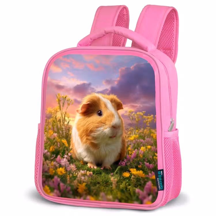 Rugzak kind - roze - Cavia in zonsondergangsweide — 4