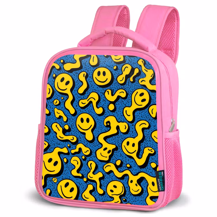 Rugzak kind - roze - Lachgolven in gele chaos — 4
