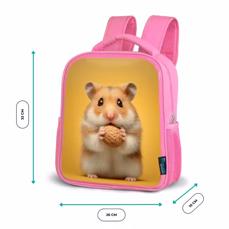 Rugzak kind - roze - Notenmoment op geel — 3