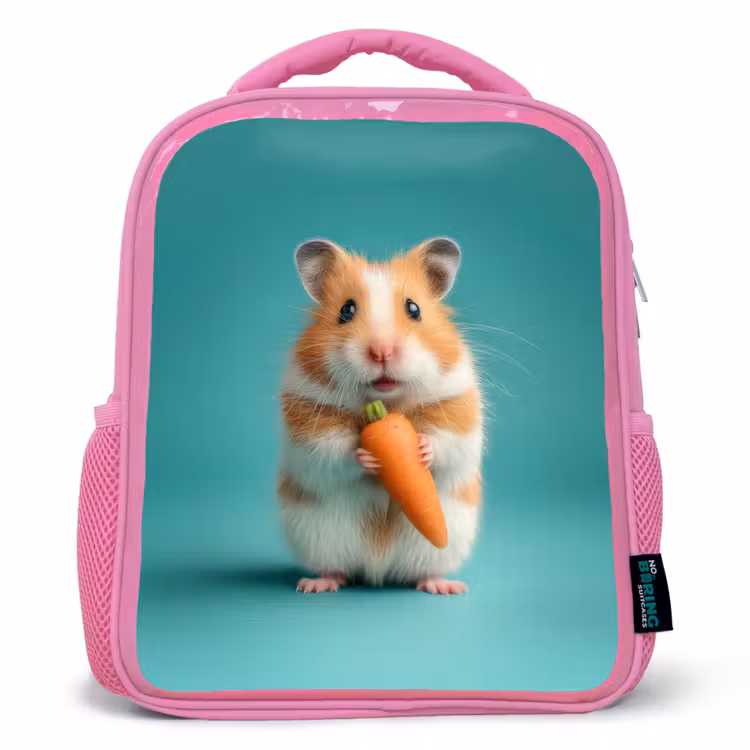 Rugzak kind - roze - Wortelgeluk in hamstervorm — 1