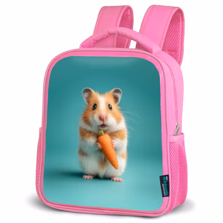 Rugzak kind - roze - Wortelgeluk in hamstervorm — 4