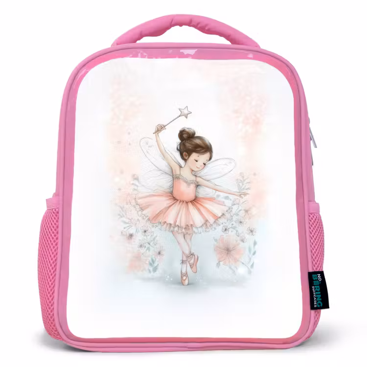Rugzak kind - roze - Ballerinafee in bloemenlicht — 1