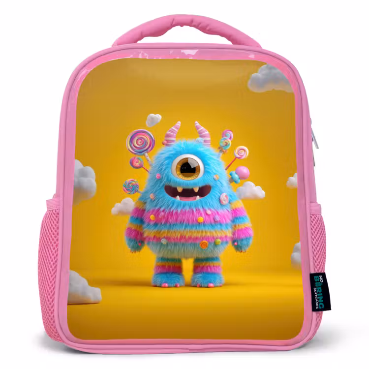 Rugzak kind - roze - Snoepmonster in de wolken — 1