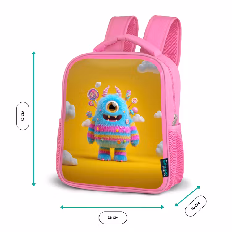 Rugzak kind - roze - Snoepmonster in de wolken — 3