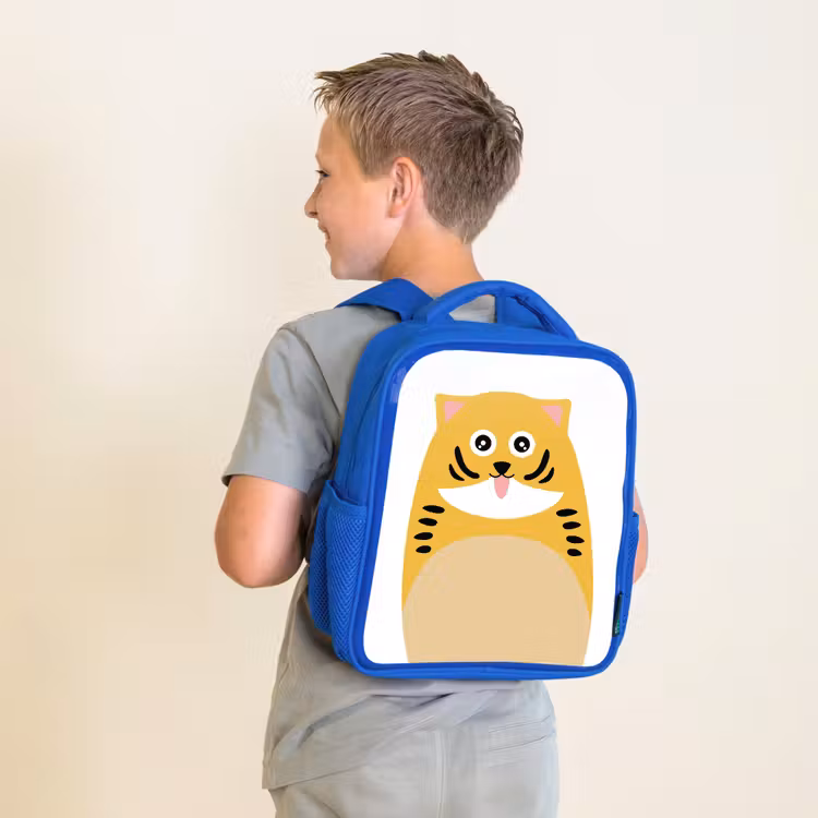 Rugzak kind - blauw - Dierenportret - kat - kinderen — 3