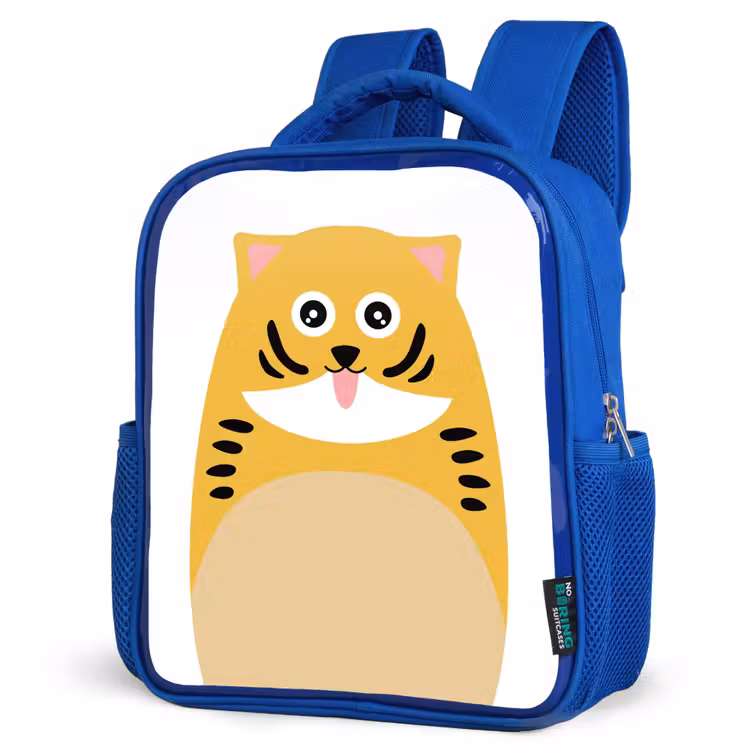 Rugzak kind - blauw - Dierenportret - kat - kinderen — 7