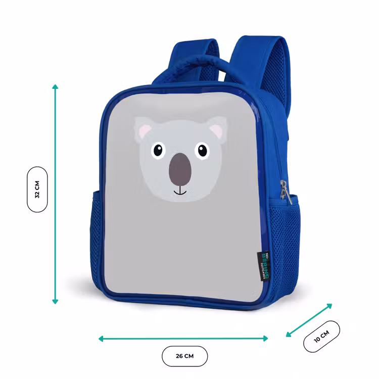 Rugzak kind - blauw - Dierenportret - Koala - grijs — 5