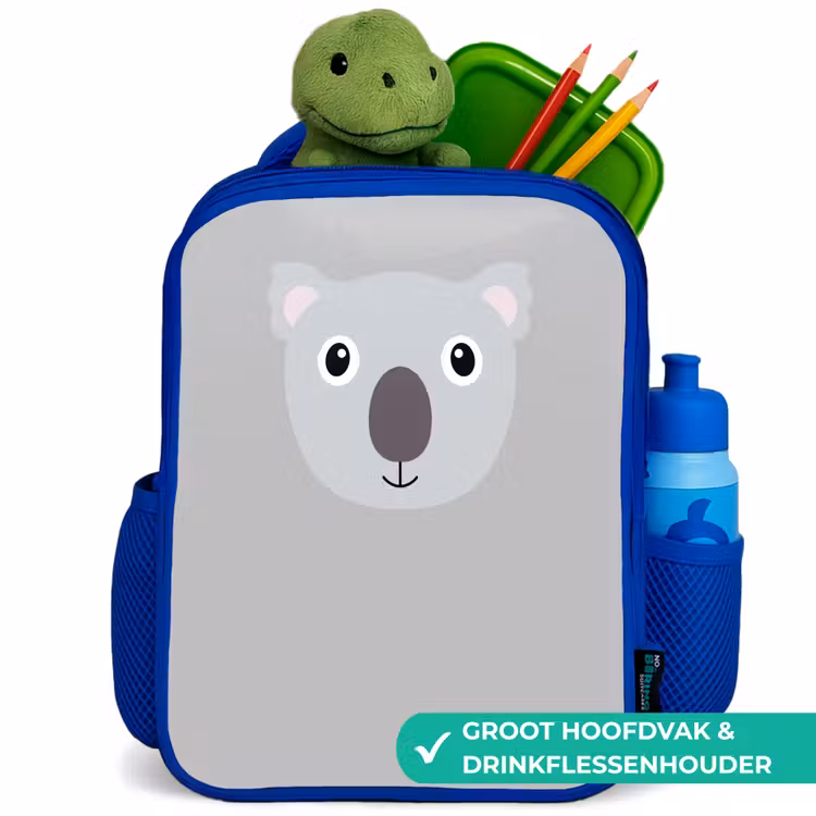 Rugzak kind - blauw - Dierenportret - Koala - grijs — 6
