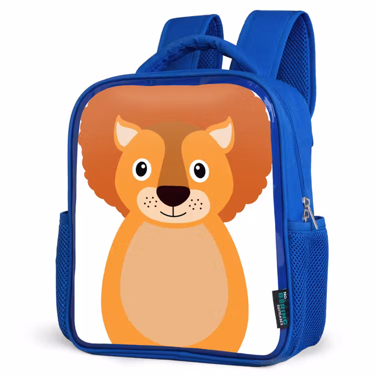 Rugzak kind - blauw - Dierenportret - Leeuw - kinderen — 7