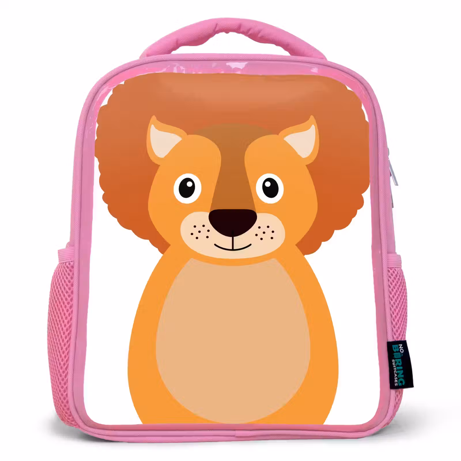 Rugzak kind - roze - Dierenportret - Leeuw - kinderen — 1