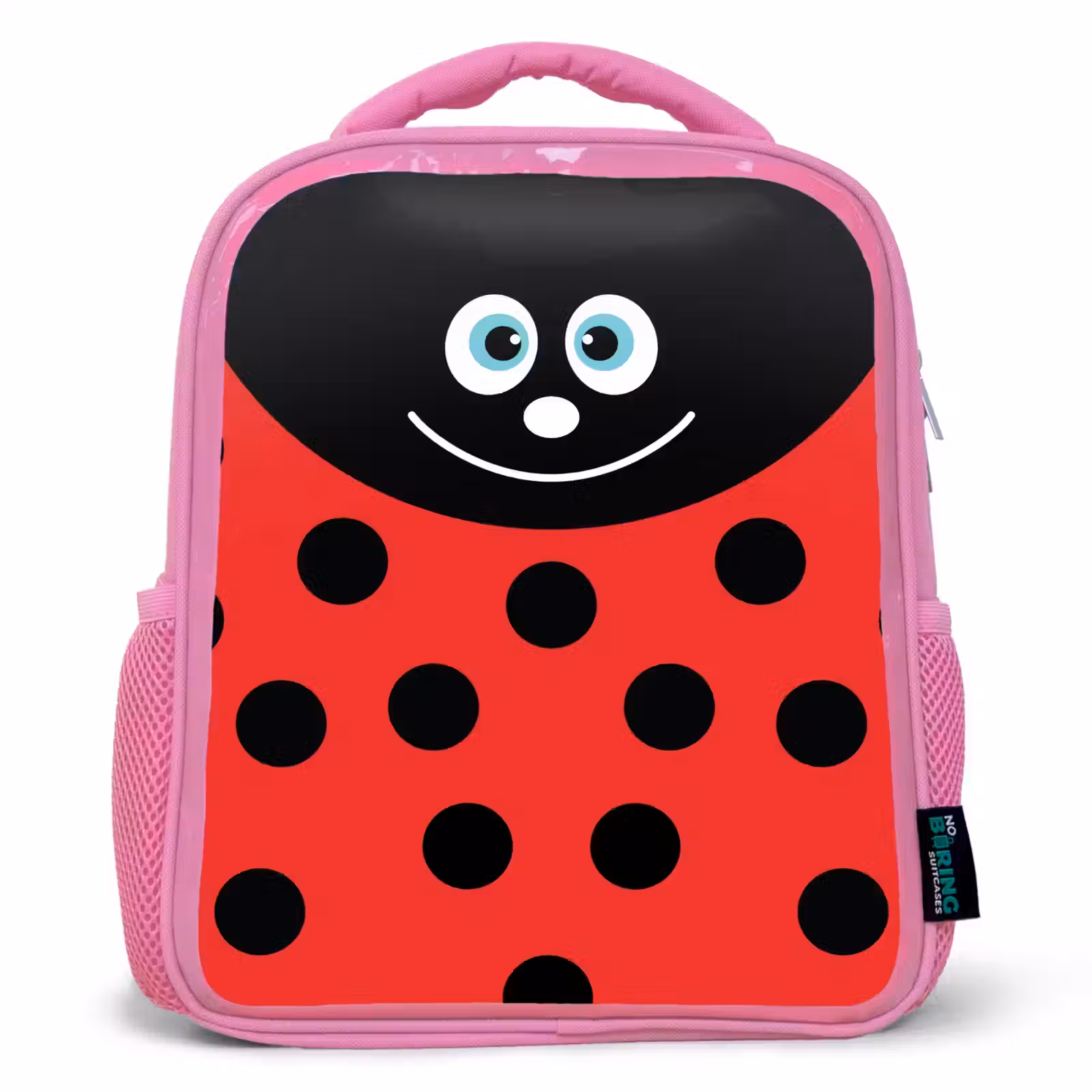 Rugzak kind - roze - Dierenportret - Lieveheersbeestje - rood — 1
