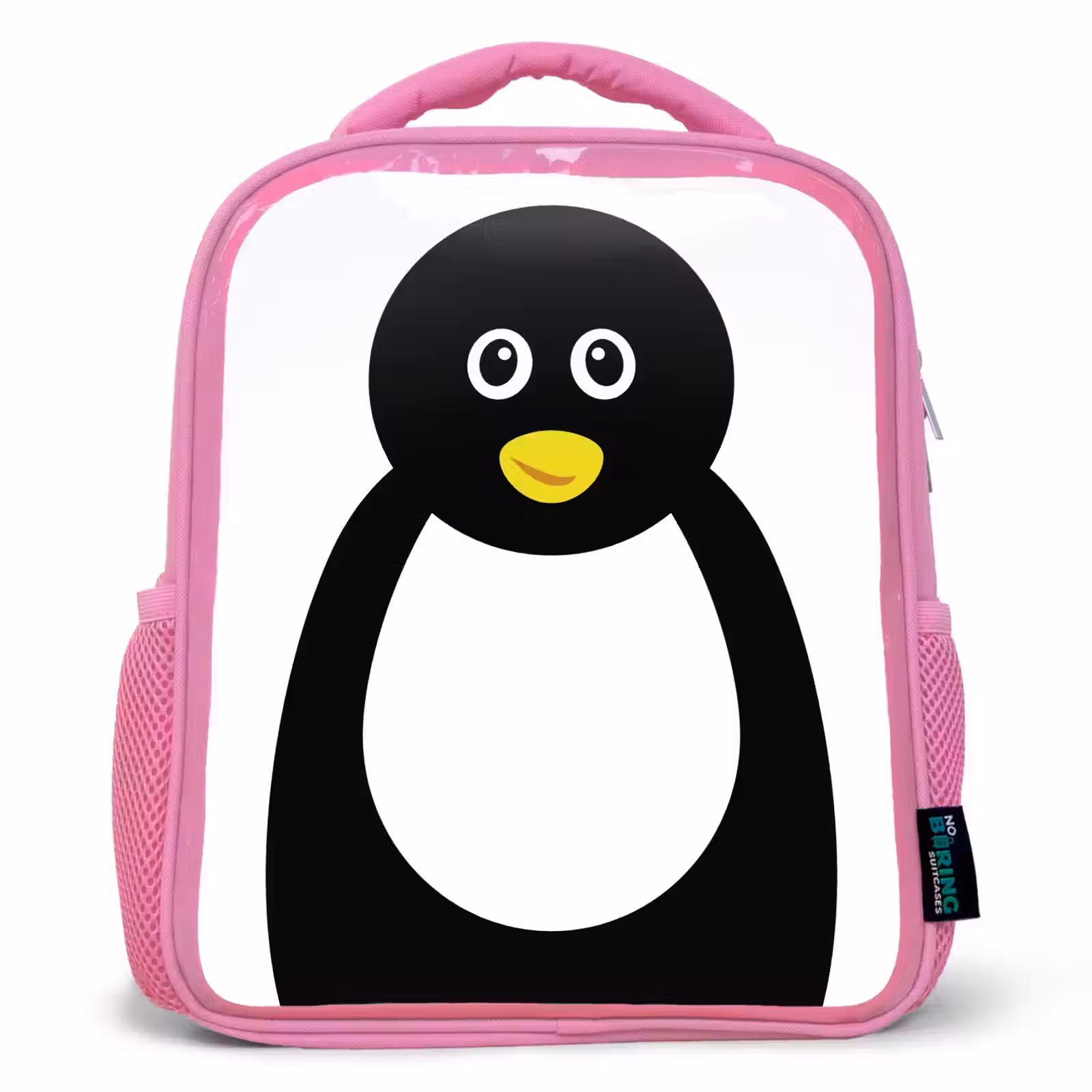 Rugzak kind - roze - Dierenportret - Pinguïn - kinderen — 1