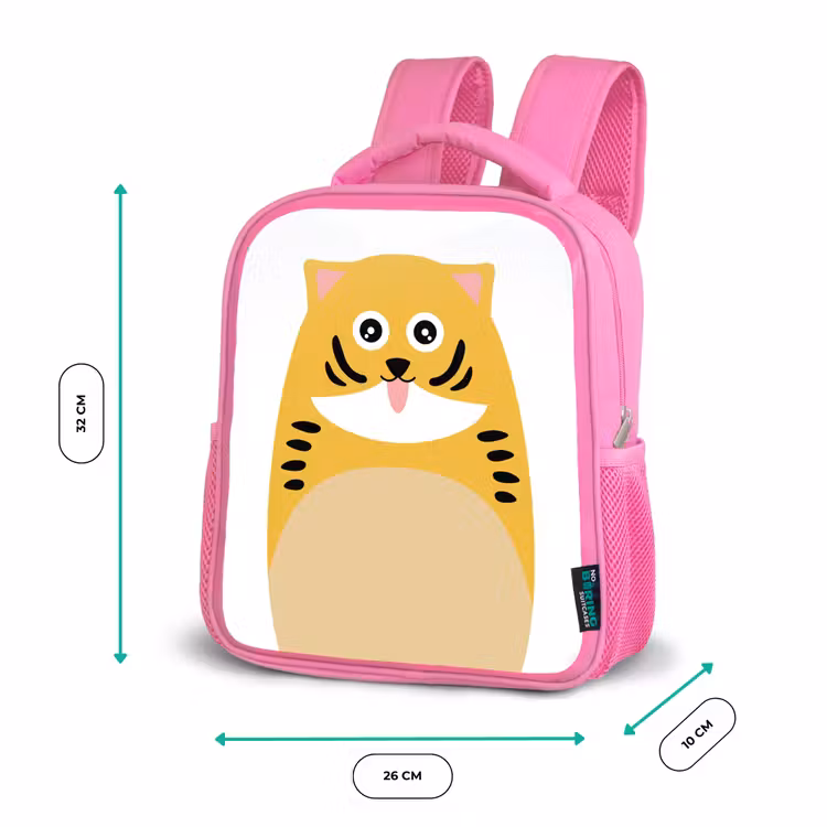 Rugzak kind - roze - Dierenportret - kat - kinderen — 3