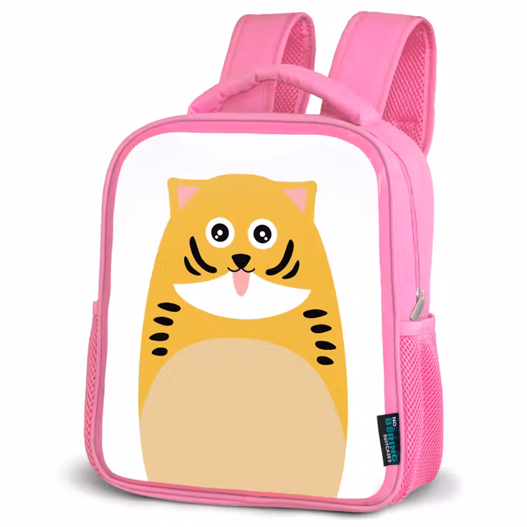 Rugzak kind - roze - Dierenportret - kat - kinderen — 4
