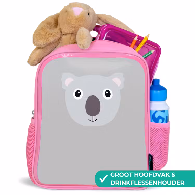 Rugzak kind - roze - Dierenportret - Koala - grijs — 2