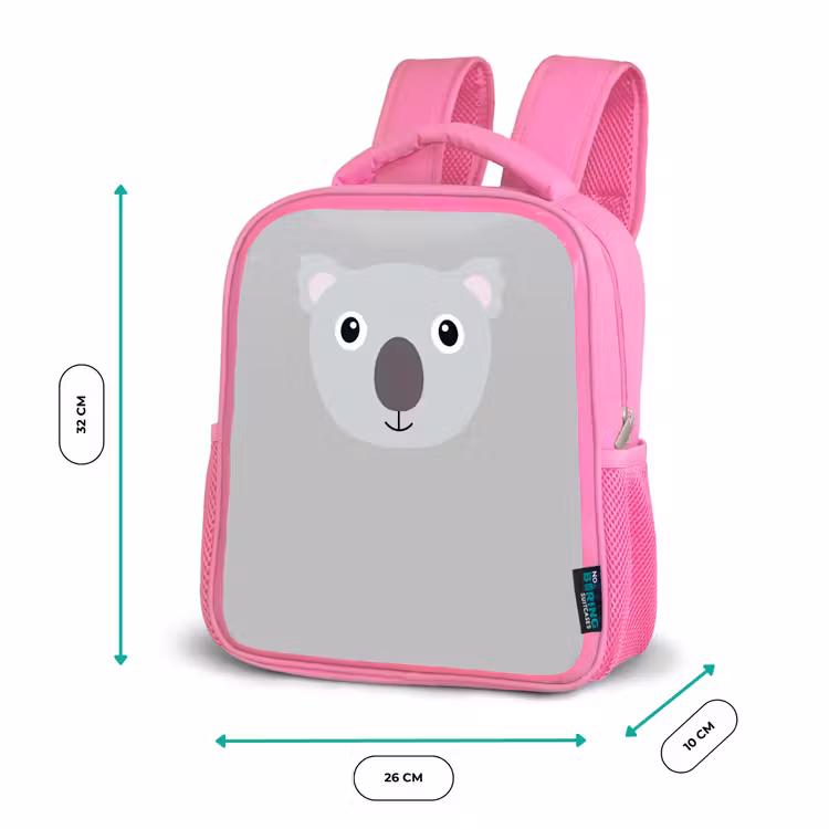Rugzak kind - roze - Dierenportret - Koala - grijs — 3